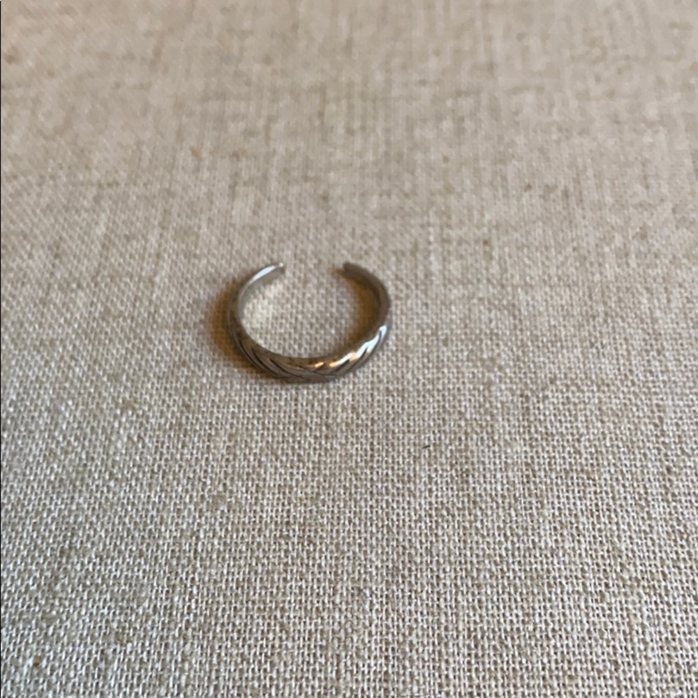 Adjustable Vintage 925 Silver Toe Ring - image 1